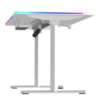 ULTRADESK Herní stůl QUEST, 140x70cm, 72-120cm, bílá-bílá (12)