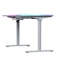 ULTRADESK Herní stůl QUEST, 140x70cm, 72-120cm, šedá-bílá (14)