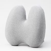 Set bederní opěrky a podsedáku, ergonomický, šedý, paměťová pěna, Powerton (5)