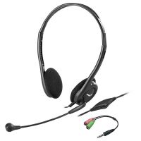 Genius HS-200C sluchátka s mikrofonem+redukce na single Jack, drátová, černá, USB Genius HS-200C sluchátka s mikrofonem+redukce na single Jack, drátová, černá, USB