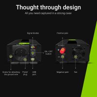Green Cell ® měnič napětí 12V na 230V, 150W/300W (3)