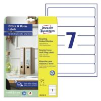 AVERY Recyklované etikety na pořadače 4etikety a A4, 61x192mm, Potisk Inkoust Laser 10A4