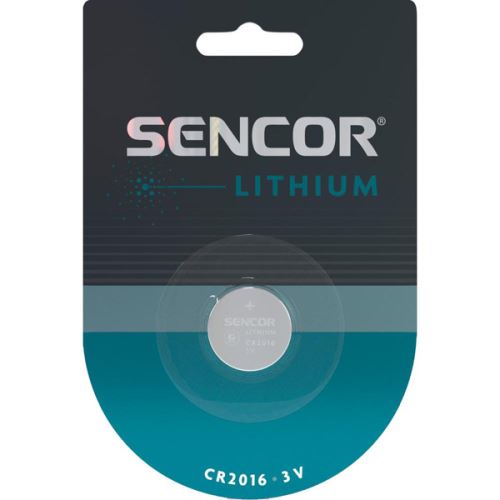 Baterie lithiové, CR2016, CR2016, 3V, Sencor, blistr, 1-pack