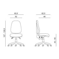 Powerton Kancelářské ergonomické křeslo Anna, Červené (5)