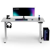 ULTRADESK Herní stůl VORTEX, 140,5x70cm, 72-122cm, bílý (3)