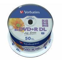 VERBATIM 97693 - DVD+R DL Double Layer Inkjet Printable 8.5GB 8x spindle 50-pack 12cm VERBATIM 97693 - DVD+R DL Double Layer Inkjet Printable 8.5GB 8x spindle 50-pack 12cm