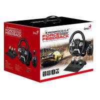 Volant Genius GX Gaming SpeedMaster X5 FF, volant s pedály a řadící pákou, USB-C, černý, P (4)