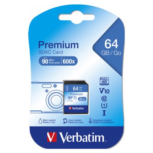 VERBATIM 44024 - 64GB microSDXC Flash Card SDXC pro archivaci dat