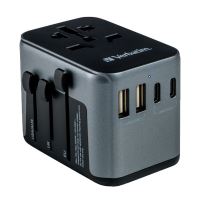 VERBATIM 49545 - 30 W Cestovní adaptér univerzální World-to-World UTA-03 USB-A USB-C černý (2)