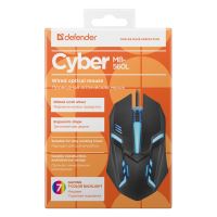Myš drátová, Defender Cyber MB-560L, černá, optická, 1200DPI (2)