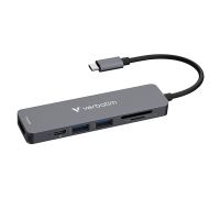 VERBATIM 32156 - USB-C víceportový rozbočovač Essentials 6-port šedý délka kabelu 18cm VERBATIM 32156 - USB-C víceportový rozbočovač Essentials 6-port šedý délka kabelu 18cm