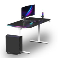 ULTRADESK Herní stůl QUEST, 140x70cm, 72-120cm, bílá-černá (5)