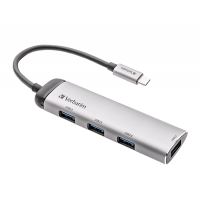 VERBATIM 49147 - USB (3.2) Gen 1 4-port šedá délka kabelu 15cm 1 x USB-CR připojovací p VERBATIM 49147 - USB (3.2) Gen 1 4-port šedá délka kabelu 15cm 1 x USB-CR připojovací p