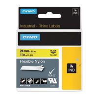 DYMO 1734525, S0718290, černý tisk/žlutý podklad, 3.5m, 24mm, RHINO nylonová flexibilní