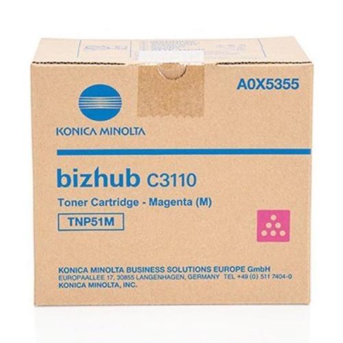 MINOLTA originální toner A0X5355, TNP-51M, magenta, 5000str.