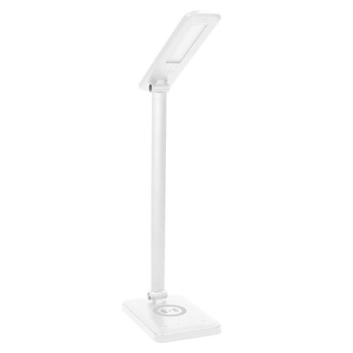 Virone kancelářská lampa Isiyo, hliník+ABS, bílá, 390lm, 3 druhy svícení, IP20 bezdrátová