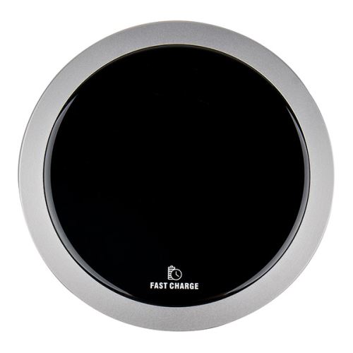 All New, Bezdrátová nabíječka, ultra tenká, pro telefon, stříbrná, 5/9V, 10W, ochrana prot
