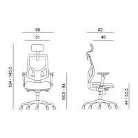 Powerton Kancelářské ergonomické křeslo Tina, Černé (5)