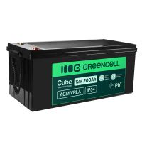 Greencell AGM VRLA 12V 200Ah maintenance-free baterie pro solar loď applications (240x522x Greencell AGM VRLA 12V 200Ah maintenance-free baterie pro solar loď applications (240x522x