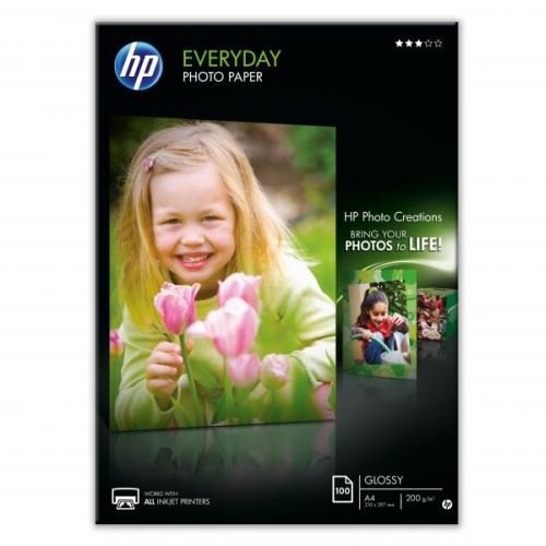 HP Everyday Glossy Photo Paper, Q2510A, foto papír, ke každodennímu použití typ lesklý, bí