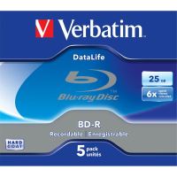 VERBATIM 43836 - BD-R Datalife 25GB jewel box 6x 5-pack