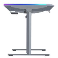 ULTRADESK Herní stůl QUEST, 140x70cm, 72-120cm, šedá-šedá (13)