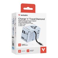 VERBATIM 30192 - Cestovní adaptér univerzální Charge ,n Travel 2x USB-C 2X USB-A + 1x inte (6)