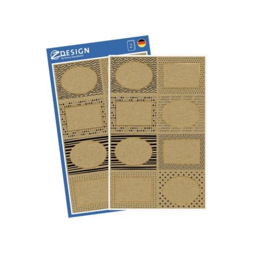 AVERY Z-DESIGN Dekorační etikety, Rámečky zlaté