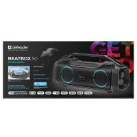 Defender reproduktor BEATBOX 50, Li-Ion, 2.0, 50W, černý, regulace hlasitosti, LED podsvíc (4)