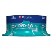 VERBATIM 43639 - DVD-RW Matt Silver 4.7GB 4x spindle 25-pack bez možnosti potisku 12 (1)