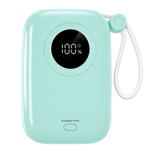 Powerton ENERGY PASTEL EDITION Powerbanka 10000mAh, 2x USB-C, 22.5W, integrované kabely, m