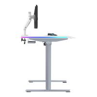 ULTRADESK Herní stůl QUEST, 140x70cm, 72-120cm, šedá-bílá (10)