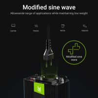Green Cell ® měnič napětí 12V na 230V, 150W/300W (1)