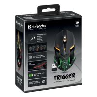 Myš bezdrátová, Defender TRIGGER GM-934, černá, optická, 3200DPI (10)