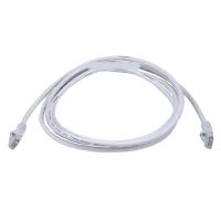 Síťový LAN kabel UTP patchcord, Cat.5e, RJ45 samec - RJ45 samec, 0.25 m, nestíněný, bílý, (1)