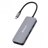 VERBATIM 32152 - USB (3.2) hub 9-port šedý délka kabelu 15cm 2x USB C 3x USB A 1x HDM (3)