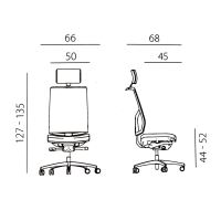 Powerton Kancelářské ergonomické křeslo Marie, Šedé (5)