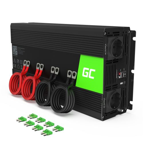 Green Cell ® měnič napětí 12V na 220V, 2000W/4000W