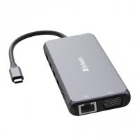 VERBATIM 32154 - USB (3.2) hub 14-port šedý délka kabelu 15cm 2x USB C 5x USB A 2x HD (2)