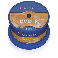 VERBATIM 43548 - DVD-R Matt Silver 4.7GB 16x spindle 50-pack bez možnosti potisku 12