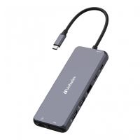 VERBATIM 32154 - USB (3.2) hub 14-port šedý délka kabelu 15cm 2x USB C 5x USB A 2x HD (4)