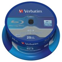 VERBATIM 43837 - BD-R Single Layer 25GB spindle 6x 25-pack