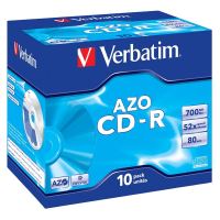 VERBATIM 43327 - CD-R AZO Crystal 10-pack 700MB 52x 80min. 12cm bez možnosti potisku VERBATIM 43327 - CD-R AZO Crystal 10-pack 700MB 52x 80min. 12cm bez možnosti potisku