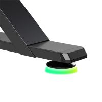 ULTRADESK Herní stůl IRON BLACK, 132,5x60,5 cm, 71-81  cm, mechanicky nastavitelná výška,R (9)