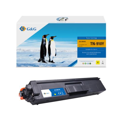 G&G kompatibilní toner s BROTHER TN910Y, NT-CB910Y, yellow, 9000str.