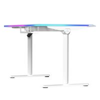 ULTRADESK Herní stůl QUEST, 140x70cm, 72-120cm, bílá-šedá (14)