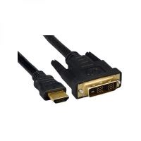 Video kabel DVI (18+1) samec - HDMI samec, 5m, černý, DOPRODEJ