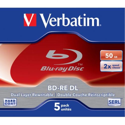 VERBATIM 43760 - BD-RE DL jewel box 2x 5 ks pro archivaci dat