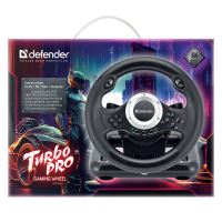 Volant Defender TURBO PRO, 10tl., USB, černý, s pedály, PS3,PS4,PC,Xbox One,Xbox Series X/ (6)