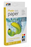 COLORWAY fotopapír/ premium semi-glossy 255g/m2, 10x15/ 50 kusů